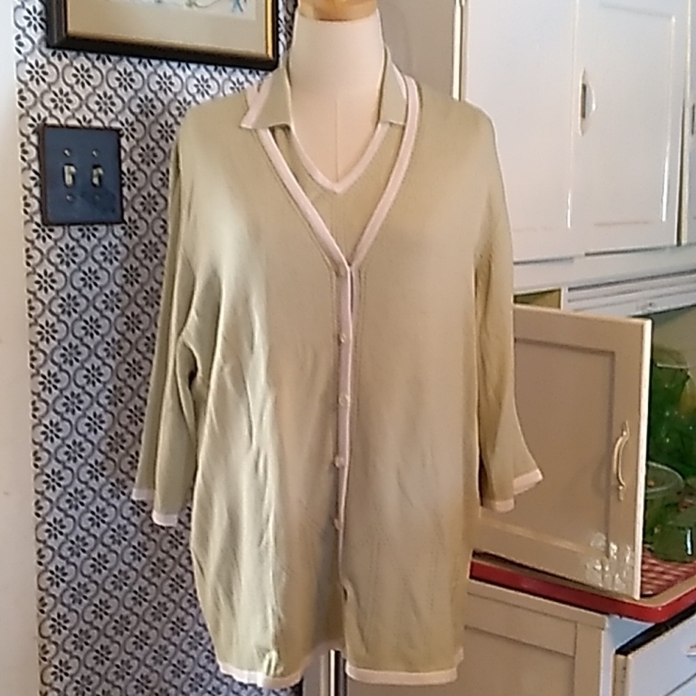 Country Clug Golf by Koret shirt cardigan set large